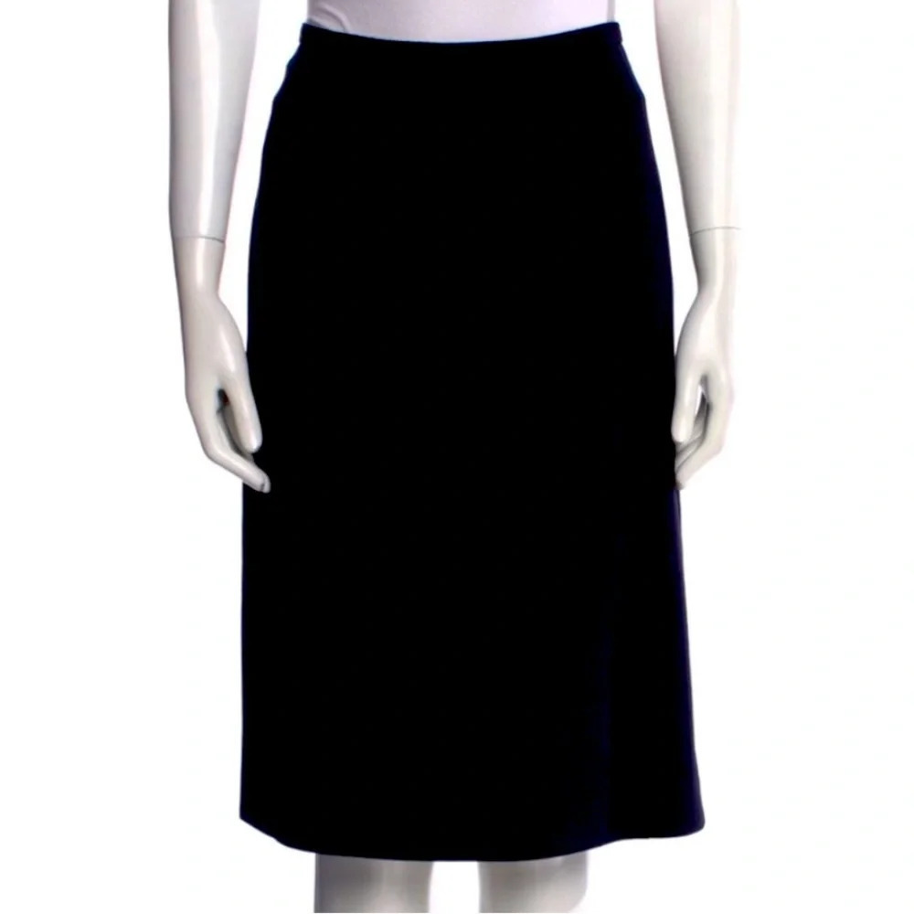 💎 Emporio Armani black pencil skirt - size 48 XL EUC pockets zip front slit